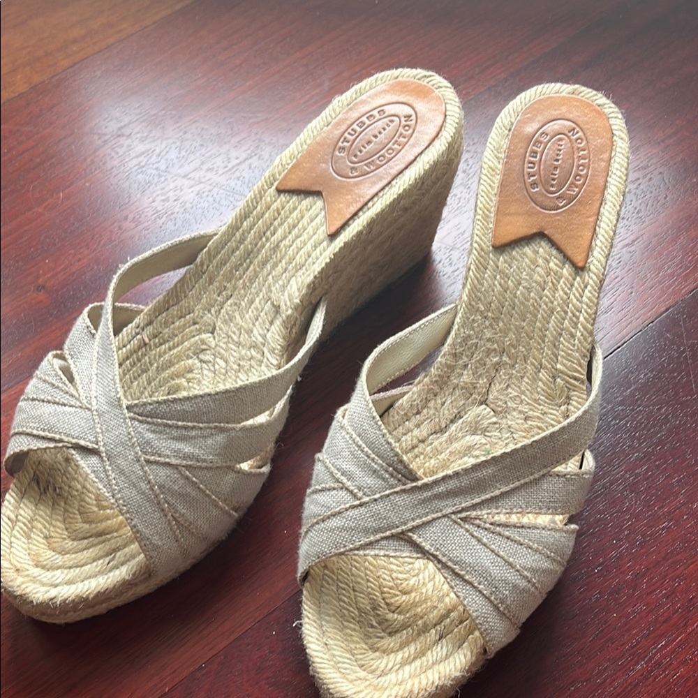 stubbs and wooton espadrille slide
